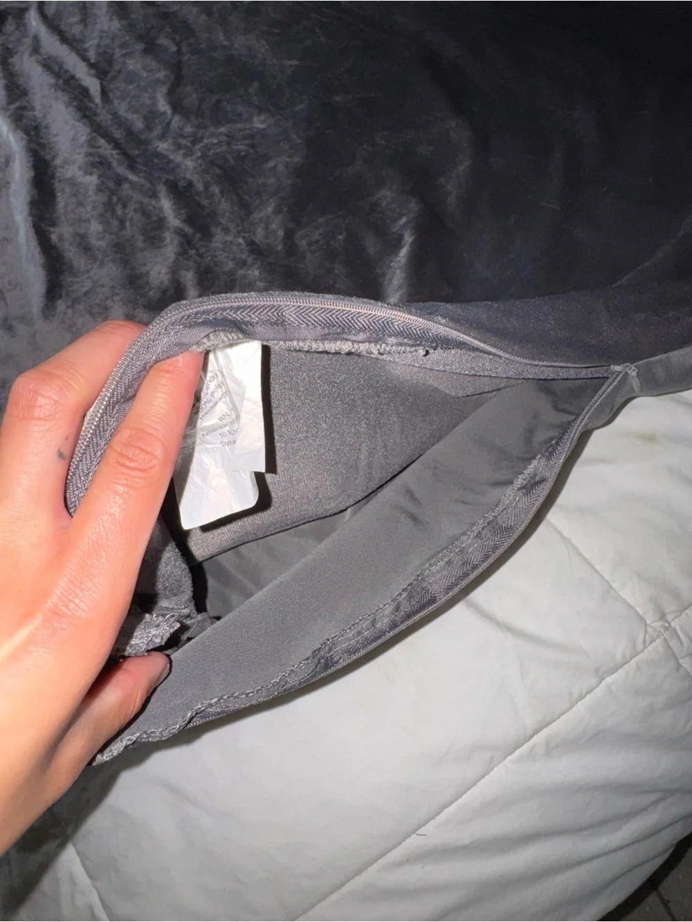 Charcoal Grey Minky/Velvet Weighted Blanket Duvet Cover - 48